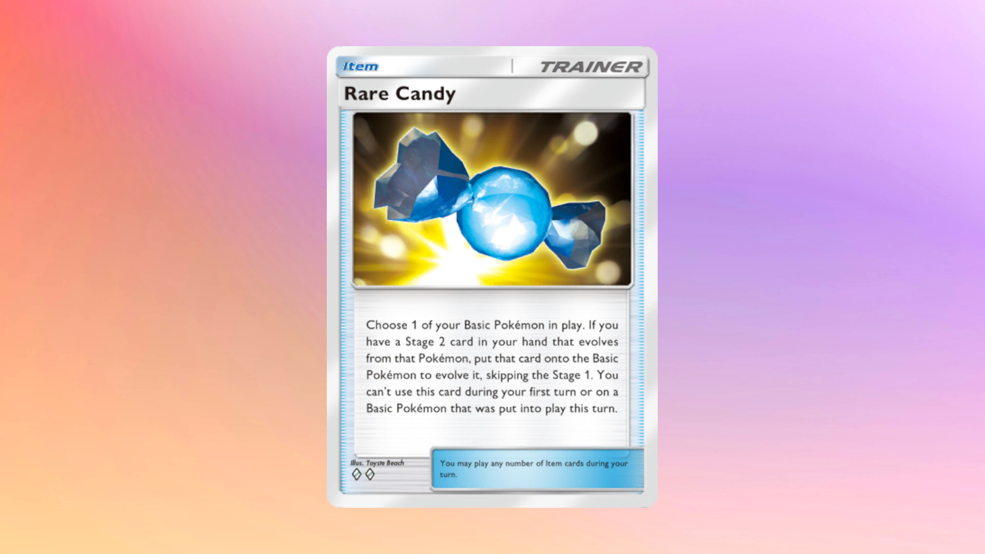 Rare Candy is a game changer, allowing Stage 2 Pokémon to thrive better in the meta game. Skipping a whole evolution really makes a big difference.