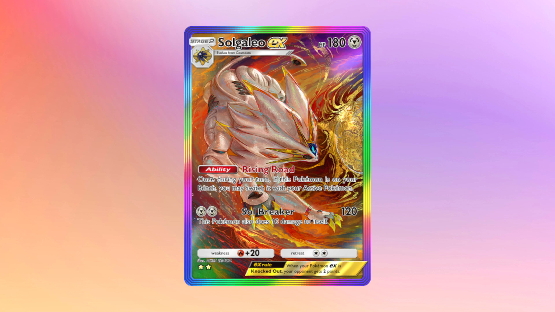 Solgaleo ex is an inevitable threat that can decide games quickly thanks to its Sol Breaker move in combination with a Rare Candy.
