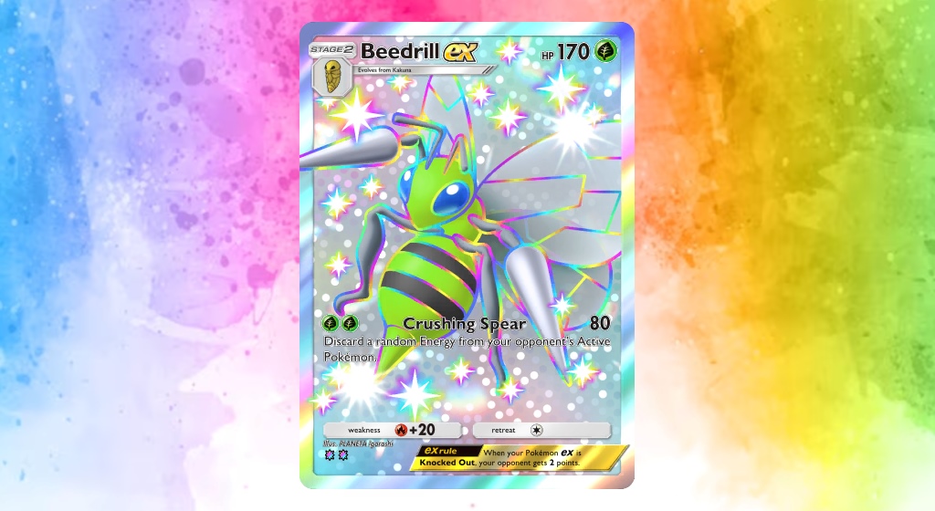 Beedrill ex can deprive your opponent from Energy, which isn't all that easy to counter. A great overall ex Pokémon that can severely hamper your opponent's strategy.