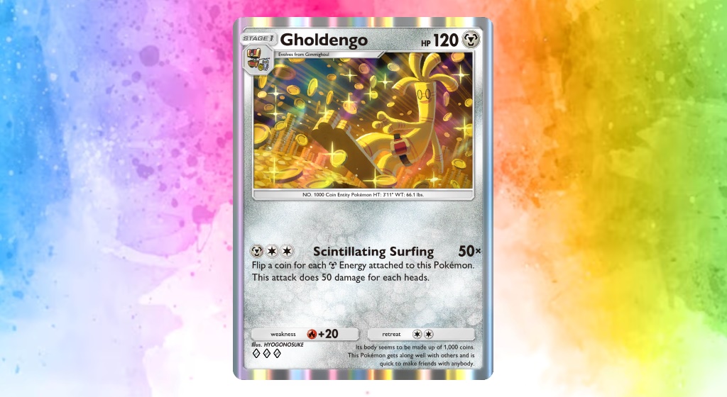 Gholdengo is Celebi ex for the Metal type. With the help of Dialga ex, Gholdengo can become a major threat by gaining up to 3 Energy each turn.