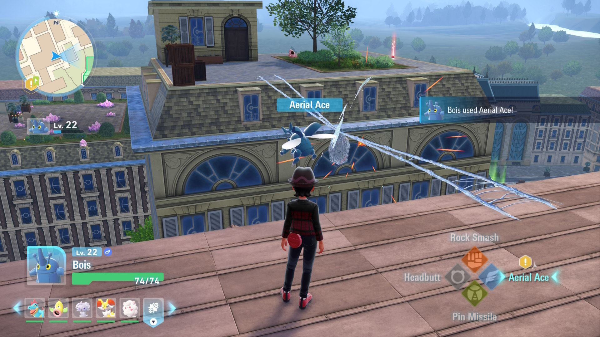 Heracross can fly which is helpful for breaking things on the field. It can reach anything with its moves.