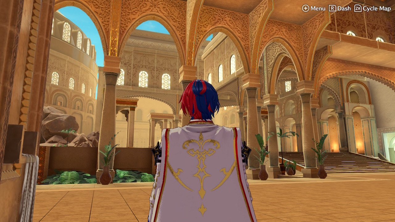 In-game post-battle look of a Solm château interior