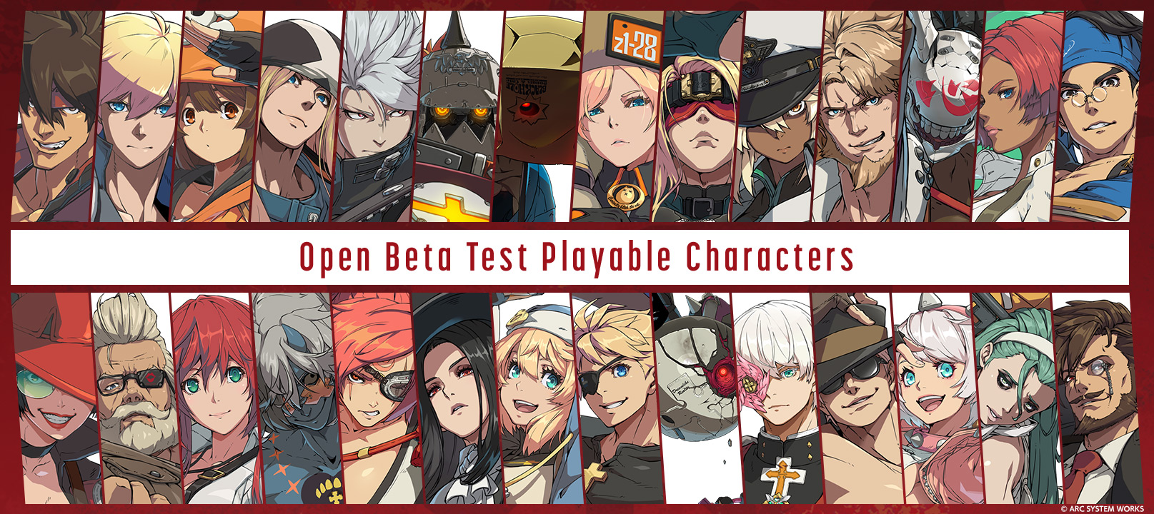 All 28 characters in Guilty Gear -Strive- are playable in this open beta test