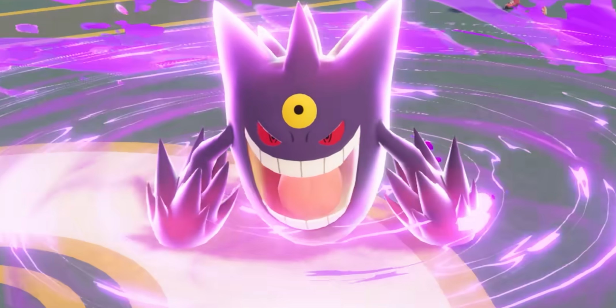 Mega Gengar charging up an attack in Pokémon Legends: Z-A.