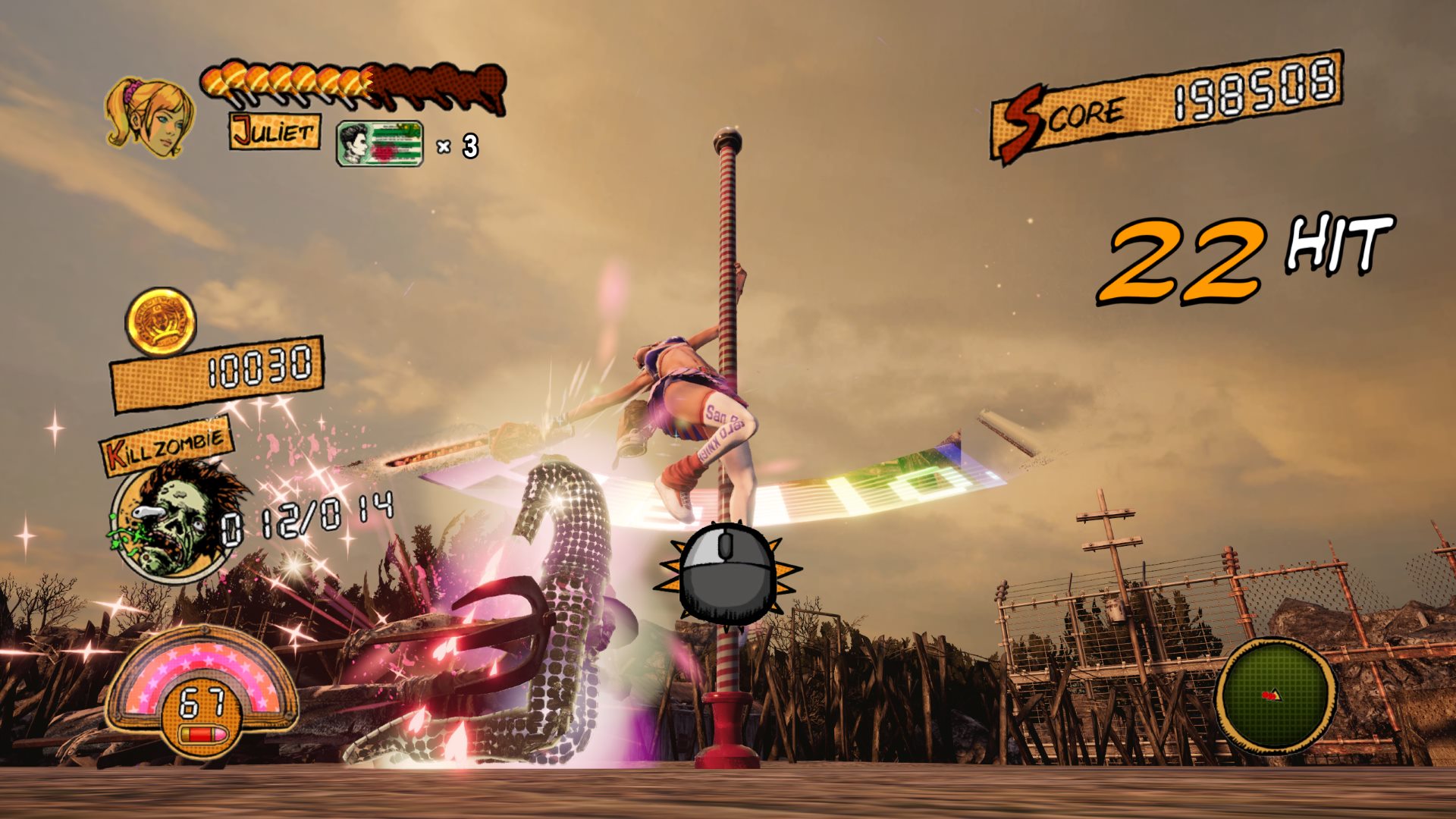 In Lollipop Chainsaw RePOP, Juliet can use poles to dance on, spinning around while shredding zombies with her chainsaw