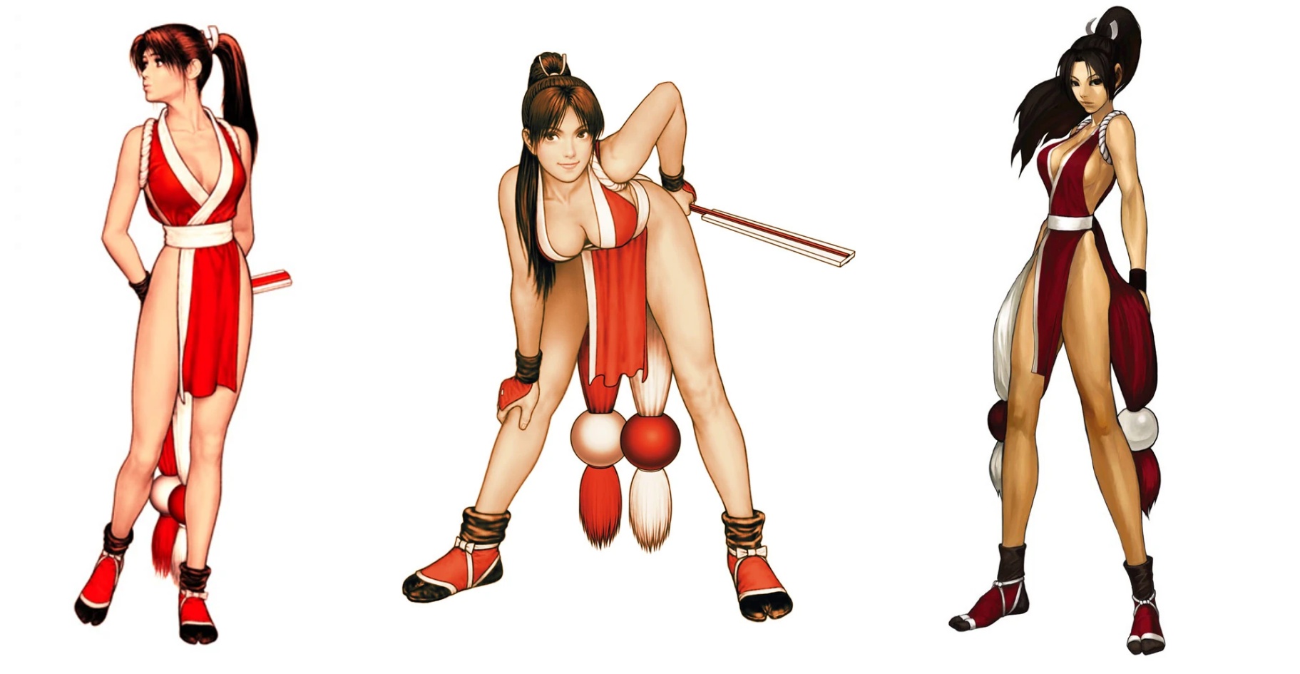 For about 10 years after The King of Fighters '99, Mai Shiranui's design went untouched after the addition of another orb to her look