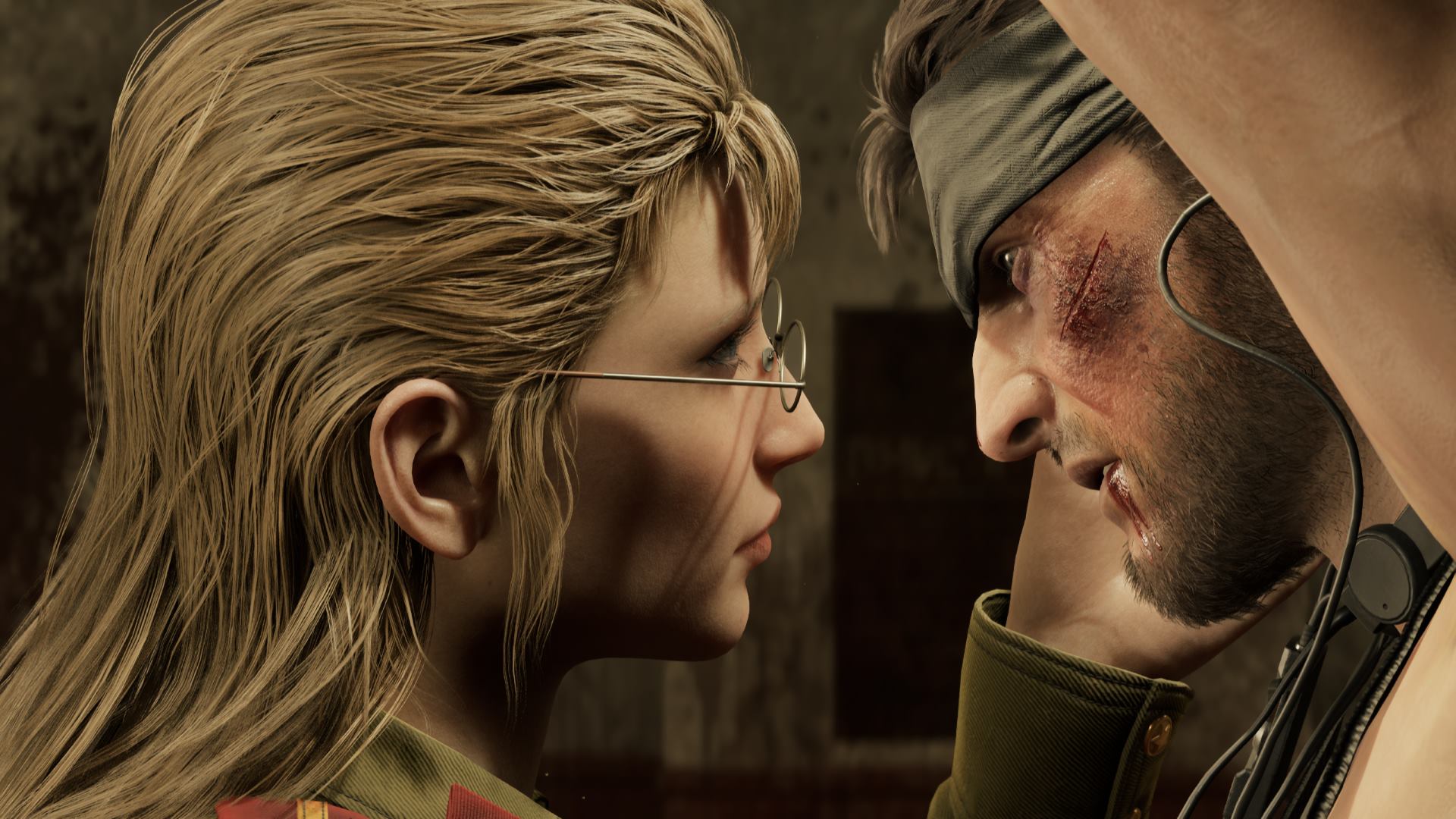 EVA, as Tatyana, feeling bad for Snake's severe injuries after his torture is finally over. Snake's prison escape soon after is a great example of the game's immaculate design.