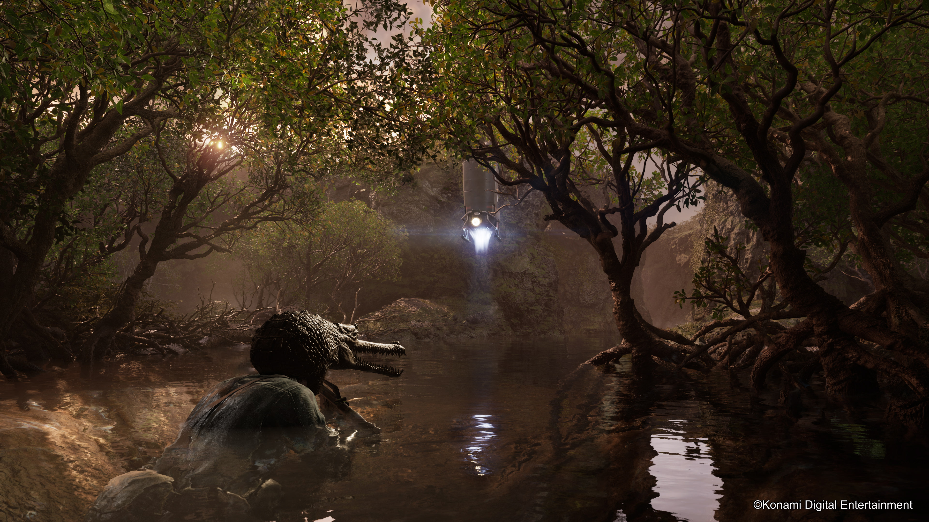 Wading through the waters, it's clear how much greater the graphical fidelity is in Metal Gear Solid Delta