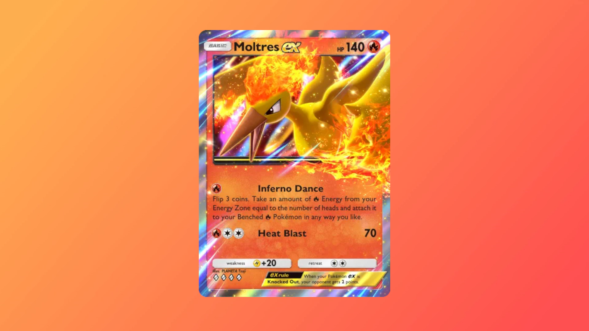 Moltres EX is the second best energy generator in the game, only behind Misty. Moltres is a must in Fire-type decks