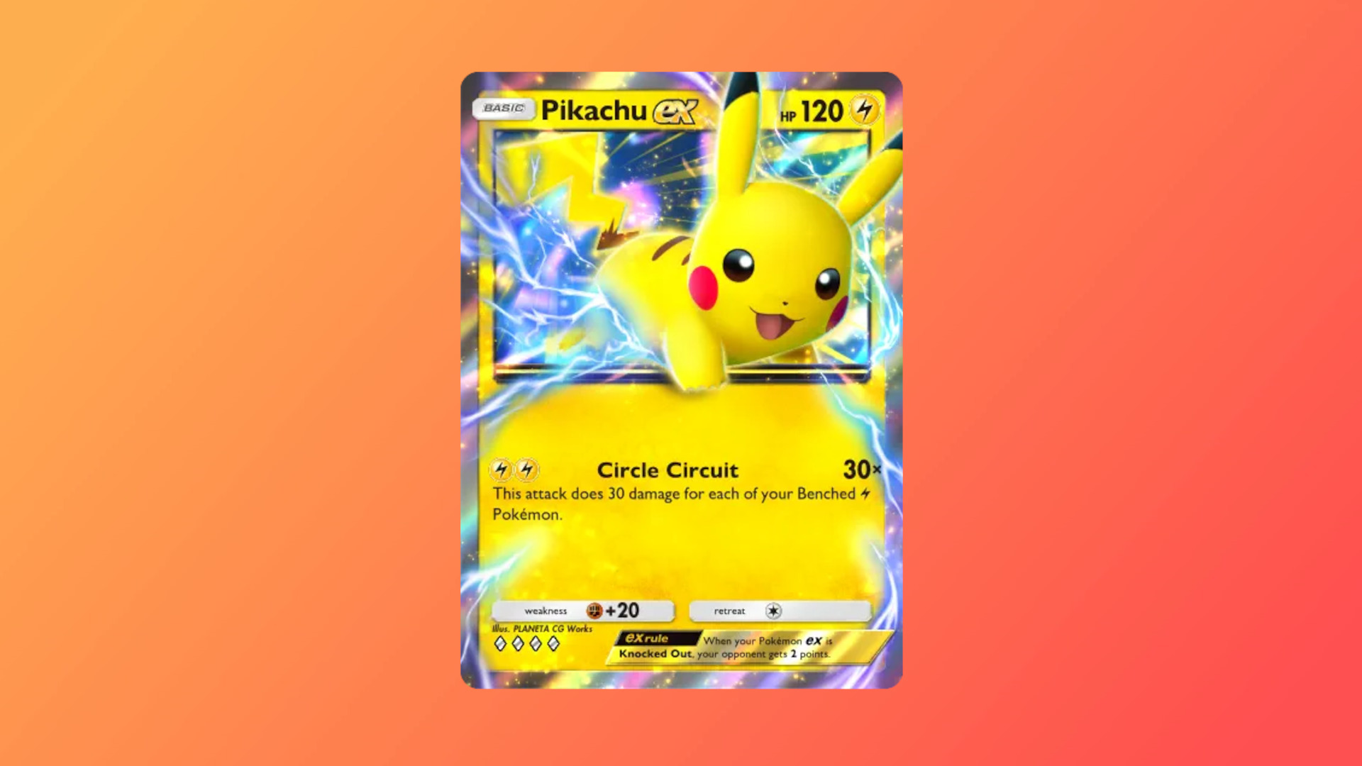 Pikachu EX may seem like a simple starter card, but it is one of the two best EX cards in the game. Circle Circuit and its good typing put great pressure on opponents