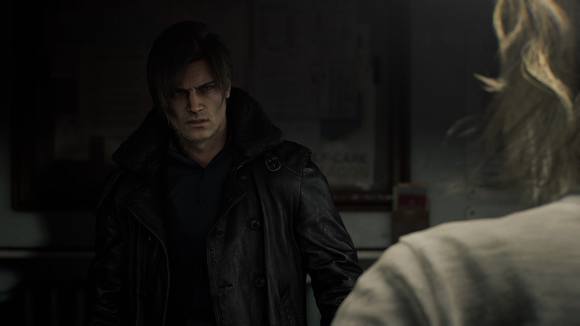 Leon S. Kennedy meeting Grace at some point within their journey through Raccoon City.