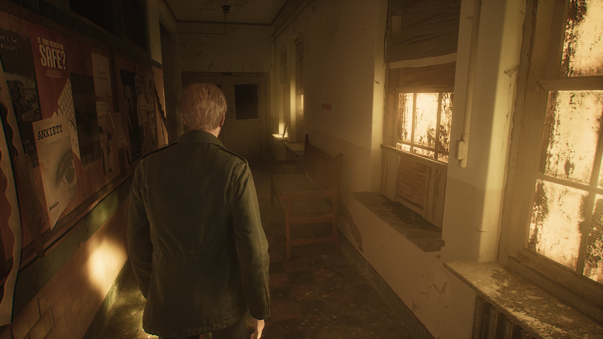 The sunlight shining through the windows of the hospital in Silent Hill 2 Remake looks insanely beautiful