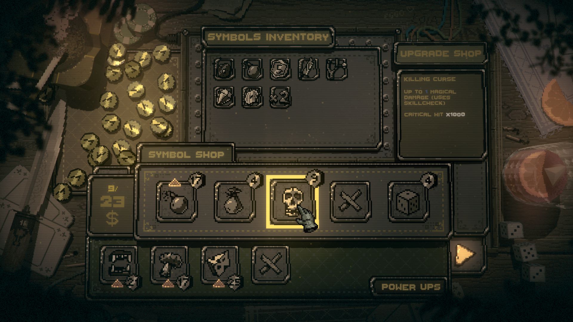 The upgrade shop is key to Slots & Dagger’s overall progression. Every round is perfectly balanced around the strength of the shop items.